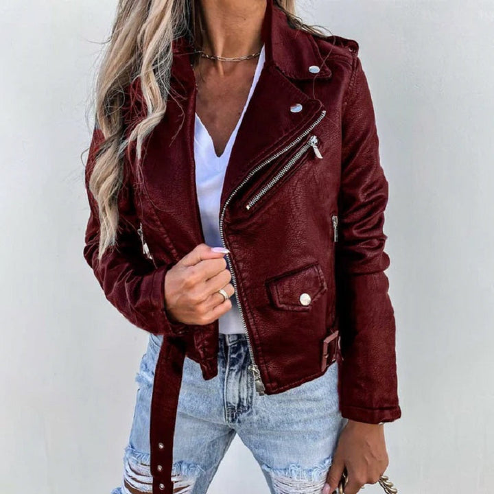 Drune | Elegante Bikerjacke mit Reverskragen für Damen