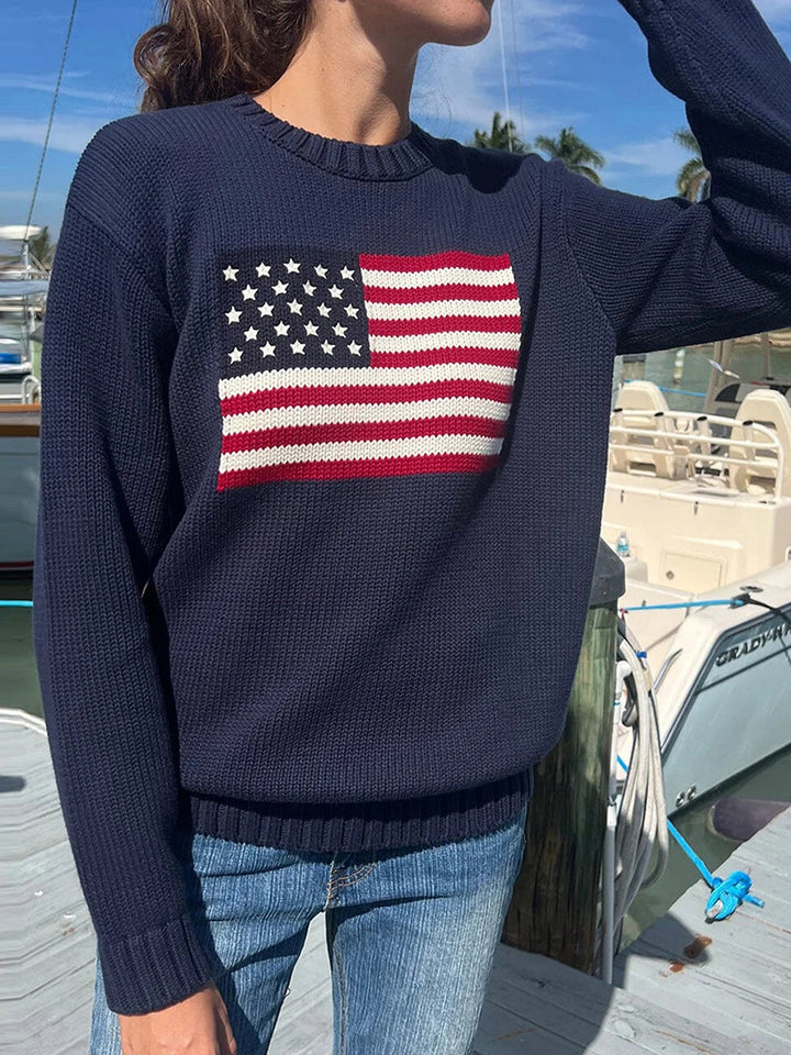 Drune | Pullover Damen mit Flag