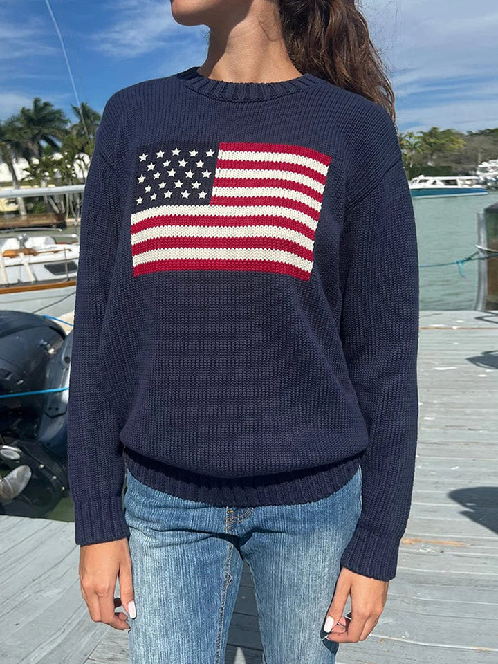 Drune | Pullover Damen mit Flag