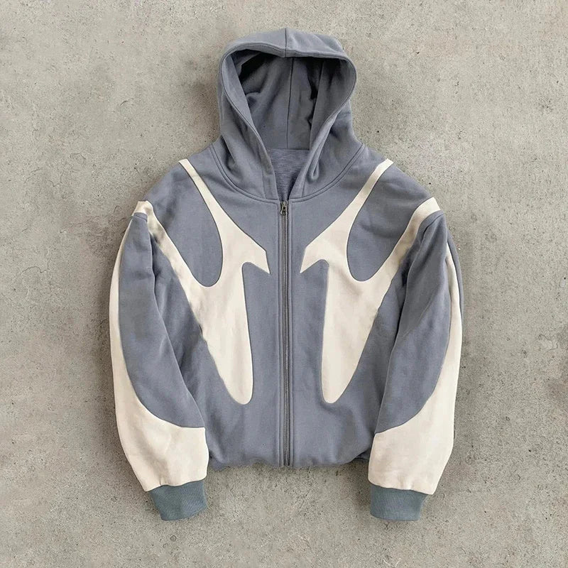Drune | Zip Hoodie mit Teufelsmotiv