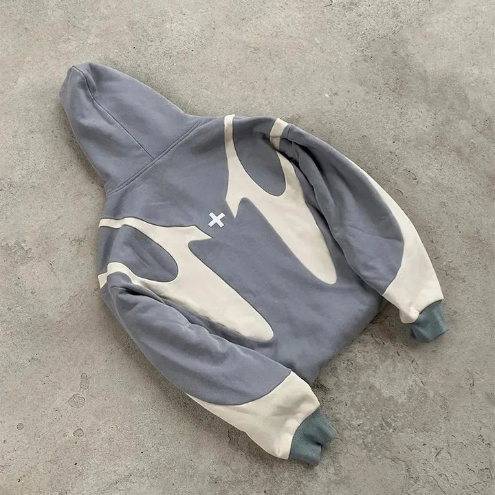 Drune | Zip Hoodie mit Teufelsmotiv