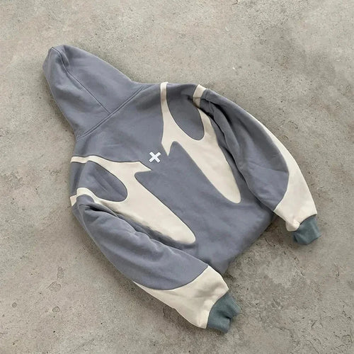Drune | Zip Hoodie mit Teufelsmotiv
