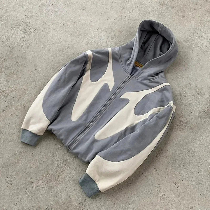 Drune | Zip Hoodie mit Teufelsmotiv