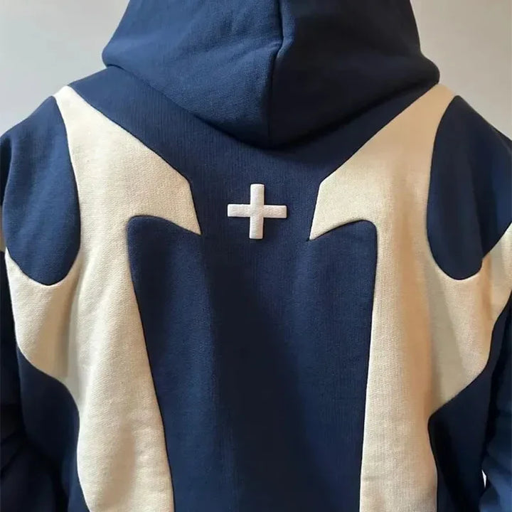Drune | Zip Hoodie mit Teufelsmotiv