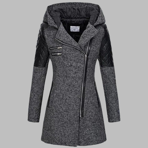 Drune | Lange Winterjacke mit Kapuze für Damen