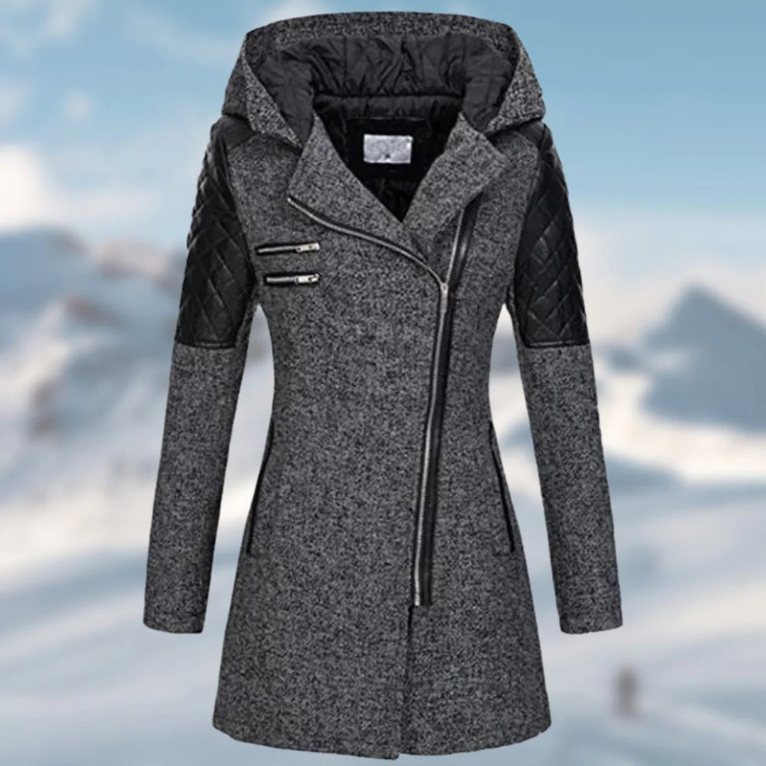 Drune | Lange Winterjacke mit Kapuze für Damen