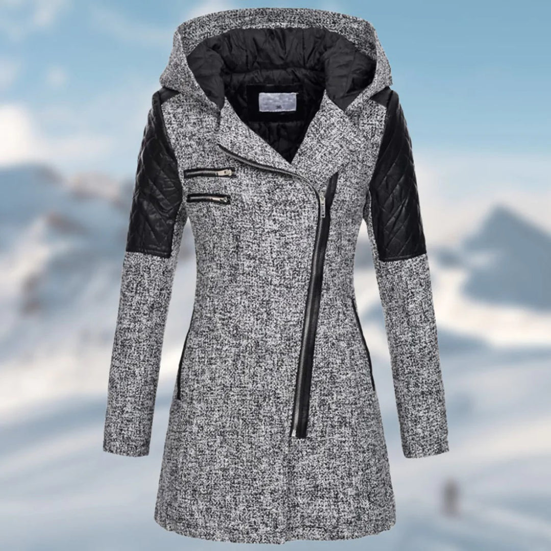 Drune | Lange Winterjacke mit Kapuze für Damen