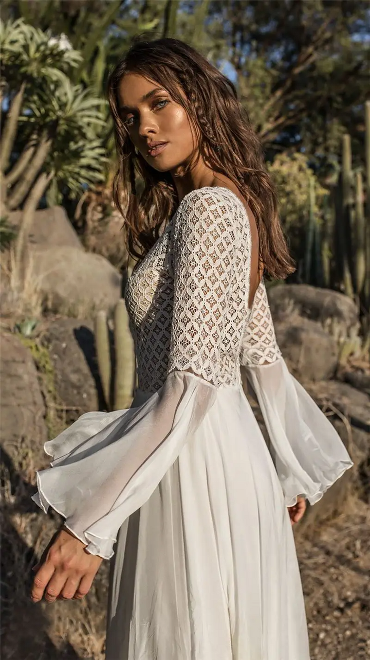 Drune | Weißes Kleid Im Boho-Stil