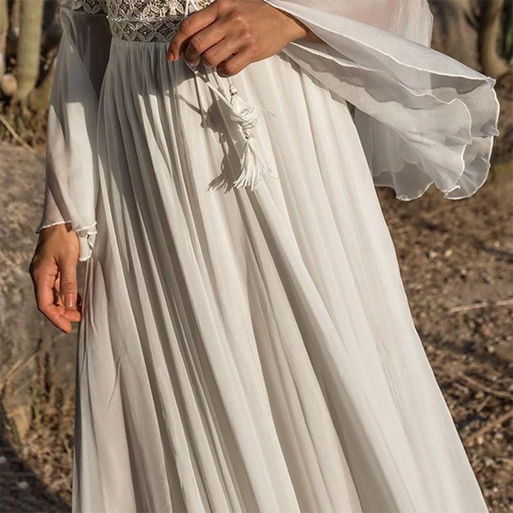 Drune | Weißes Kleid Im Boho-Stil