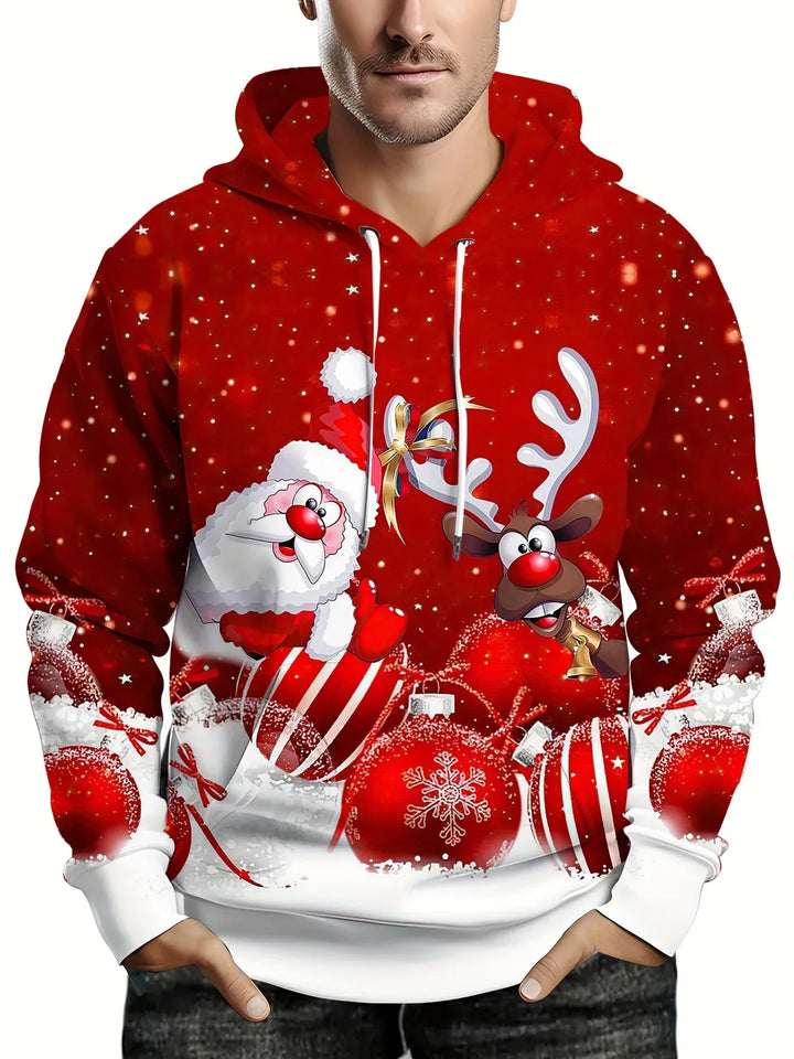 Drune | Hoodie mit Weihnachtsdruck - Warmer & moderner Pullover für die Feiertage