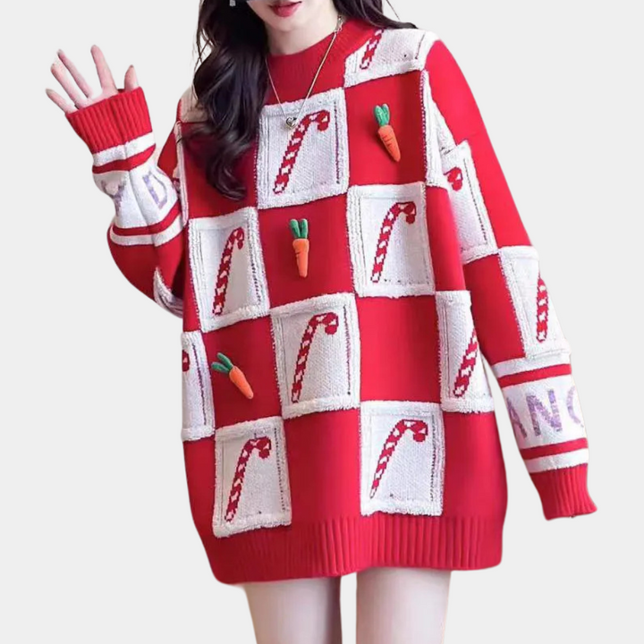 Drune | Oversized Weihnachtspullover - Schlechter Weihnachtspullover Damen