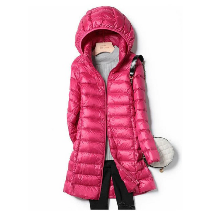 Drune | Isolierte Kapuzen Pufferjacke für Den Winterstil Von Frauen