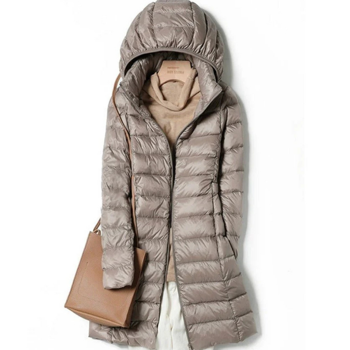 Drune | Isolierte Kapuzen Pufferjacke für Den Winterstil Von Frauen