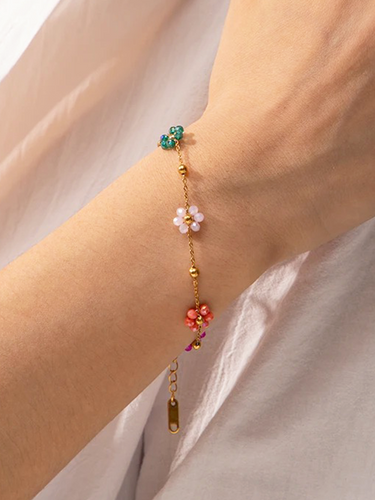 Drune | Blumenarmband Gold Für Fröhliche Looks