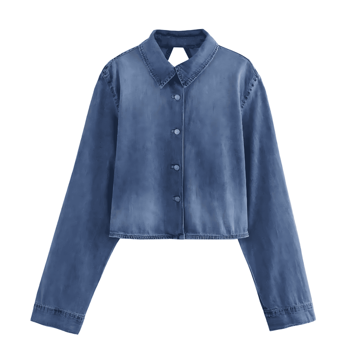 Drune | Damen Rückenfreier Lange Ärmel Jacke Stylisches Design