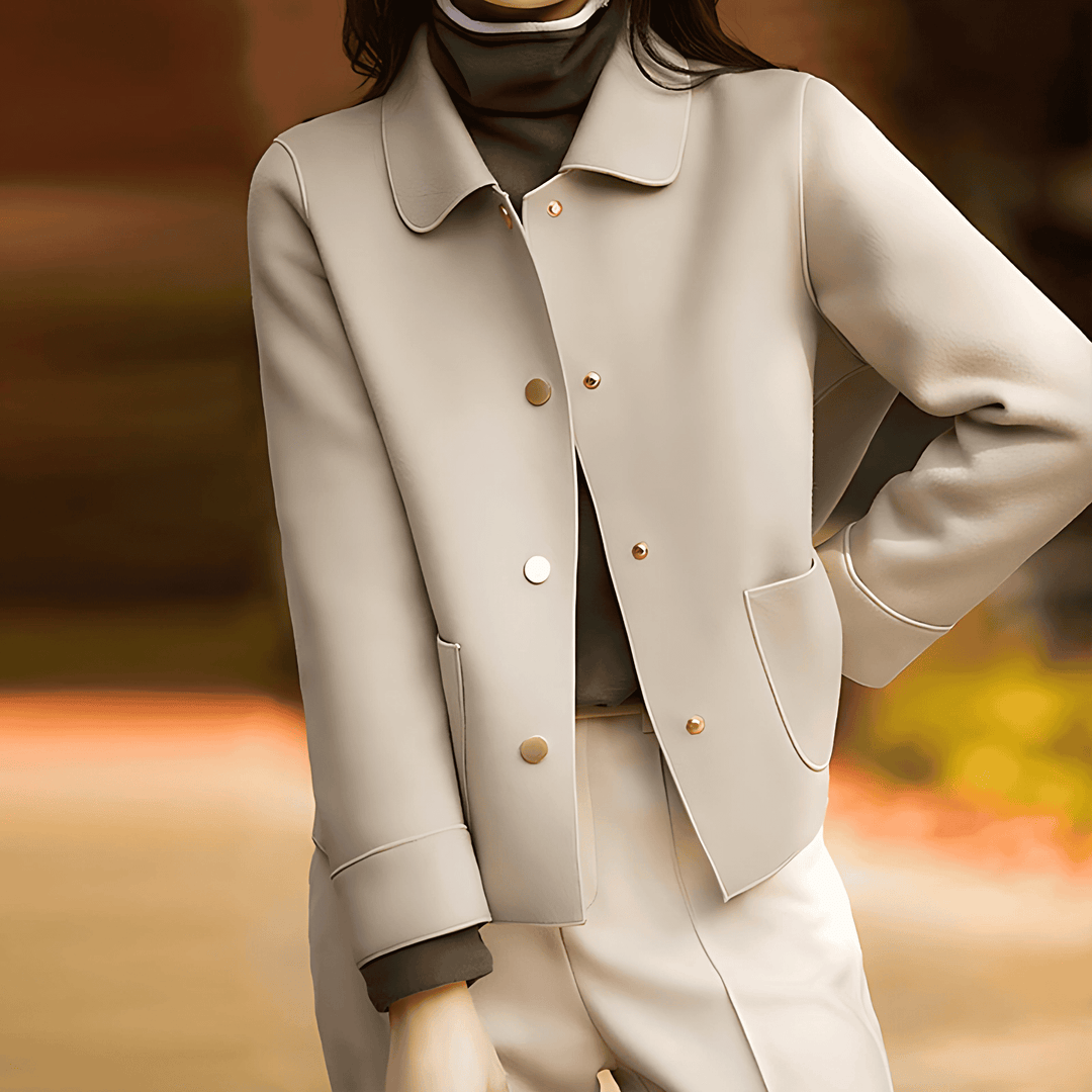 Drune | Damen Knopfjacke mit Taschen