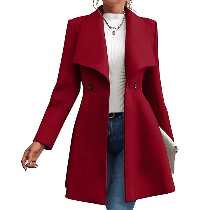 Drune | Damen Chic Übergangsjacke mit Breitem Kragen