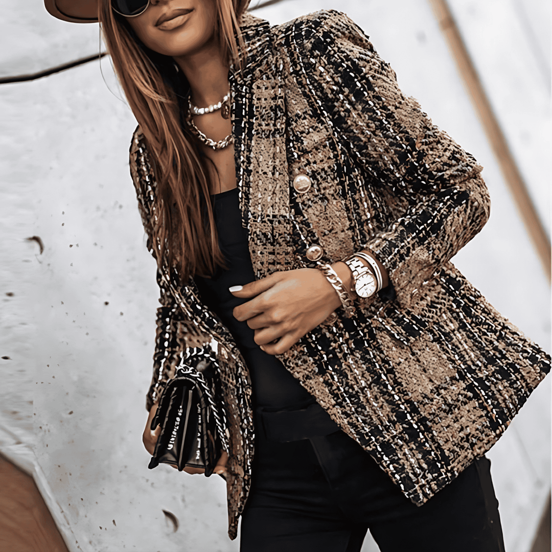 Drune | Damen Klassische Blazer mit Einreiher Stil
