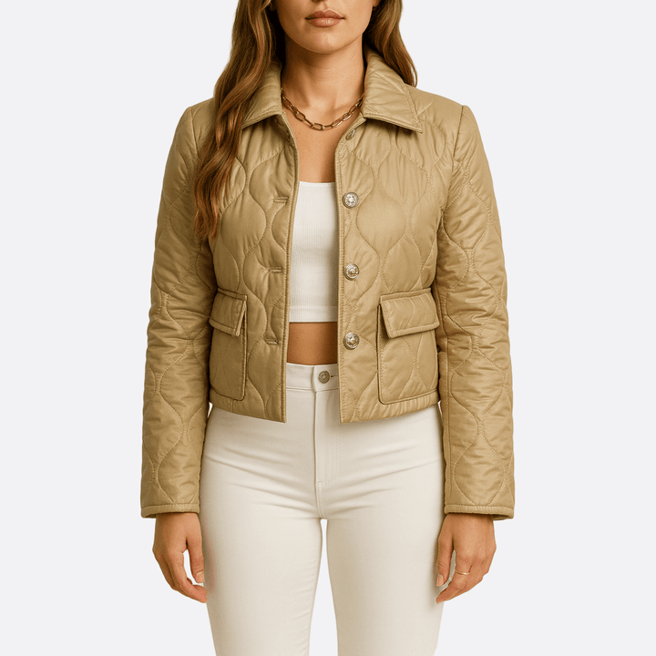 Drune | Damen Gefüttert Cropped Fit Jacke Leichtgewicht