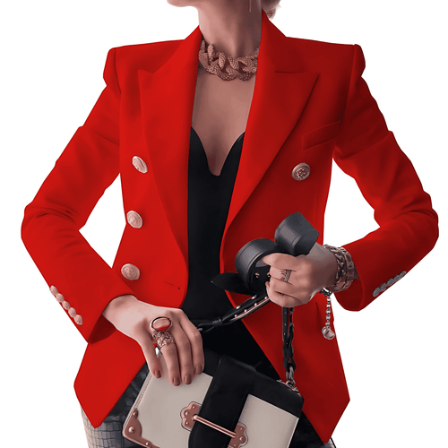 Drune | Damen Eleganter Blazer Doppelte Knöpfe Stil