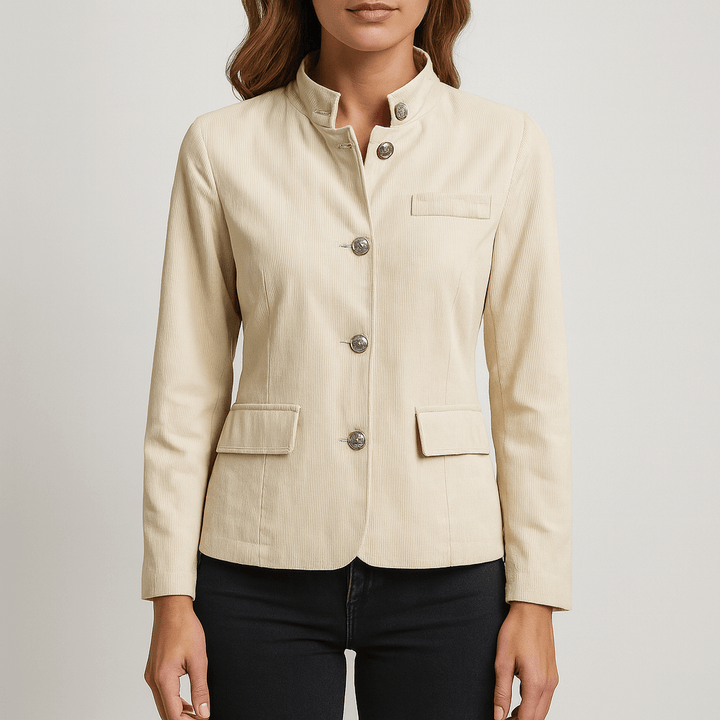 Drune | Damen Elegante Jacke Stehkragen