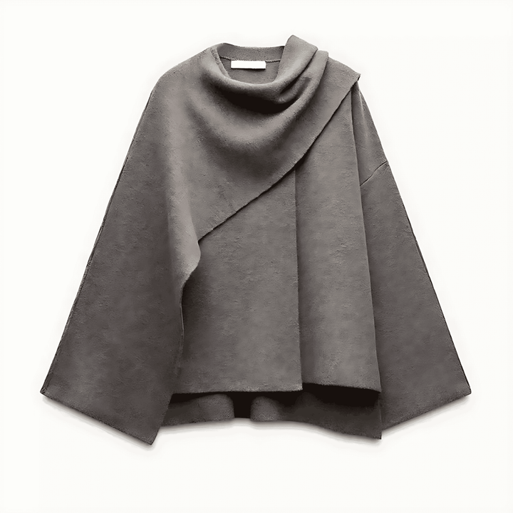 Drune | Damen Elegante Warme Cape Jacke