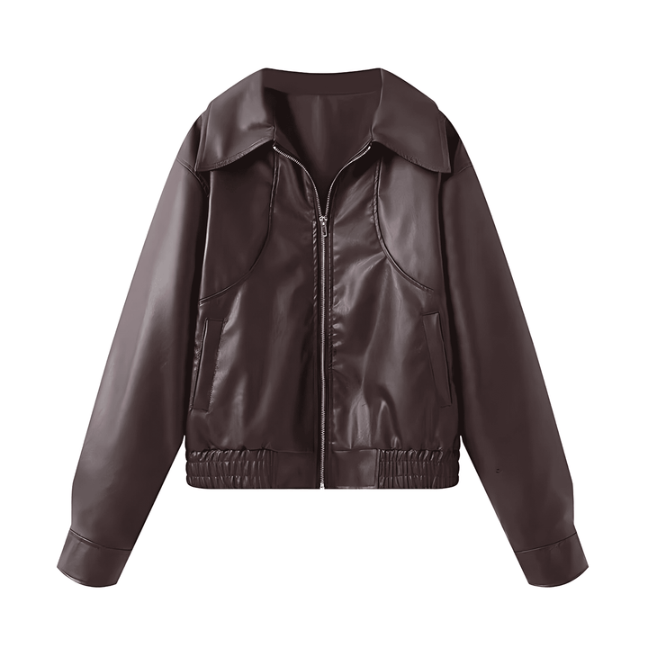 Drune | Damen Kunstlederjacke Casual Fit