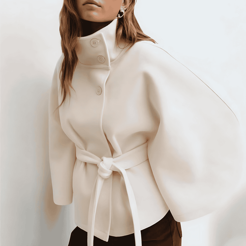 Drune | Damen Fließende Teilweise Gekleidete Stylische Jacke