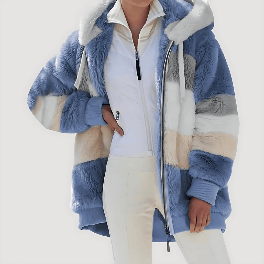 Drune | Damen Fluffy Nep Pelz Winterjacke Cozy Stil