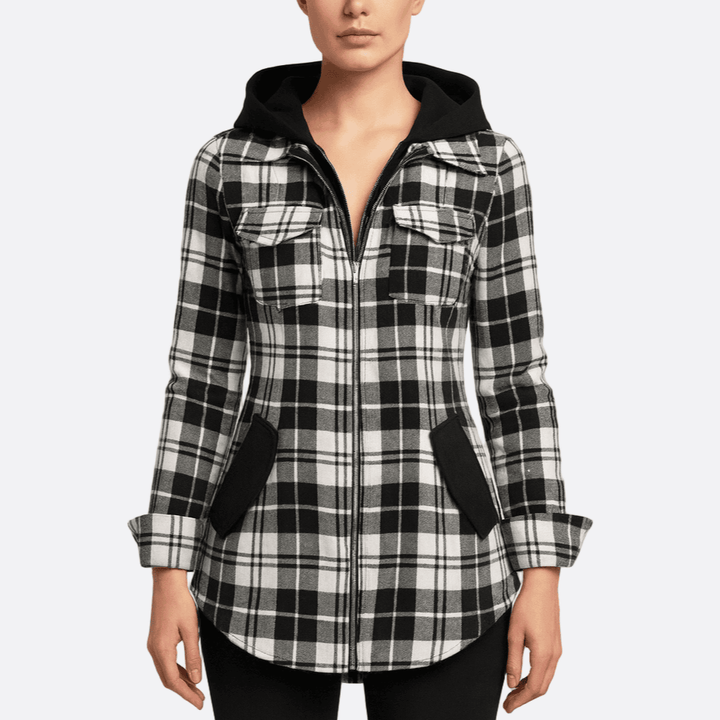 Drune | Damen Gefütterte Flanelljacke mit Taschen