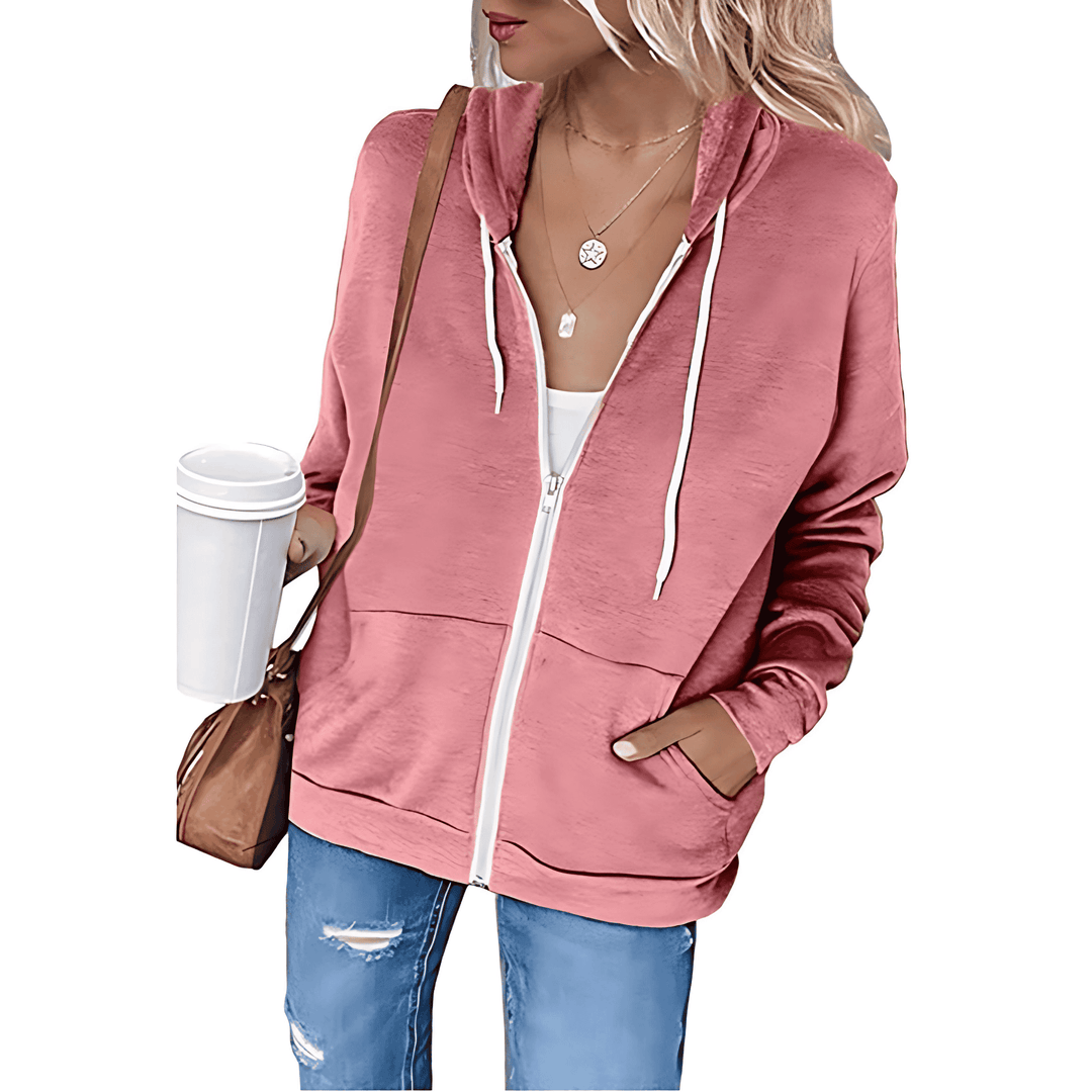 Drune | Damen Hoodie Mit Vollem Reißverschluss Und Taschen