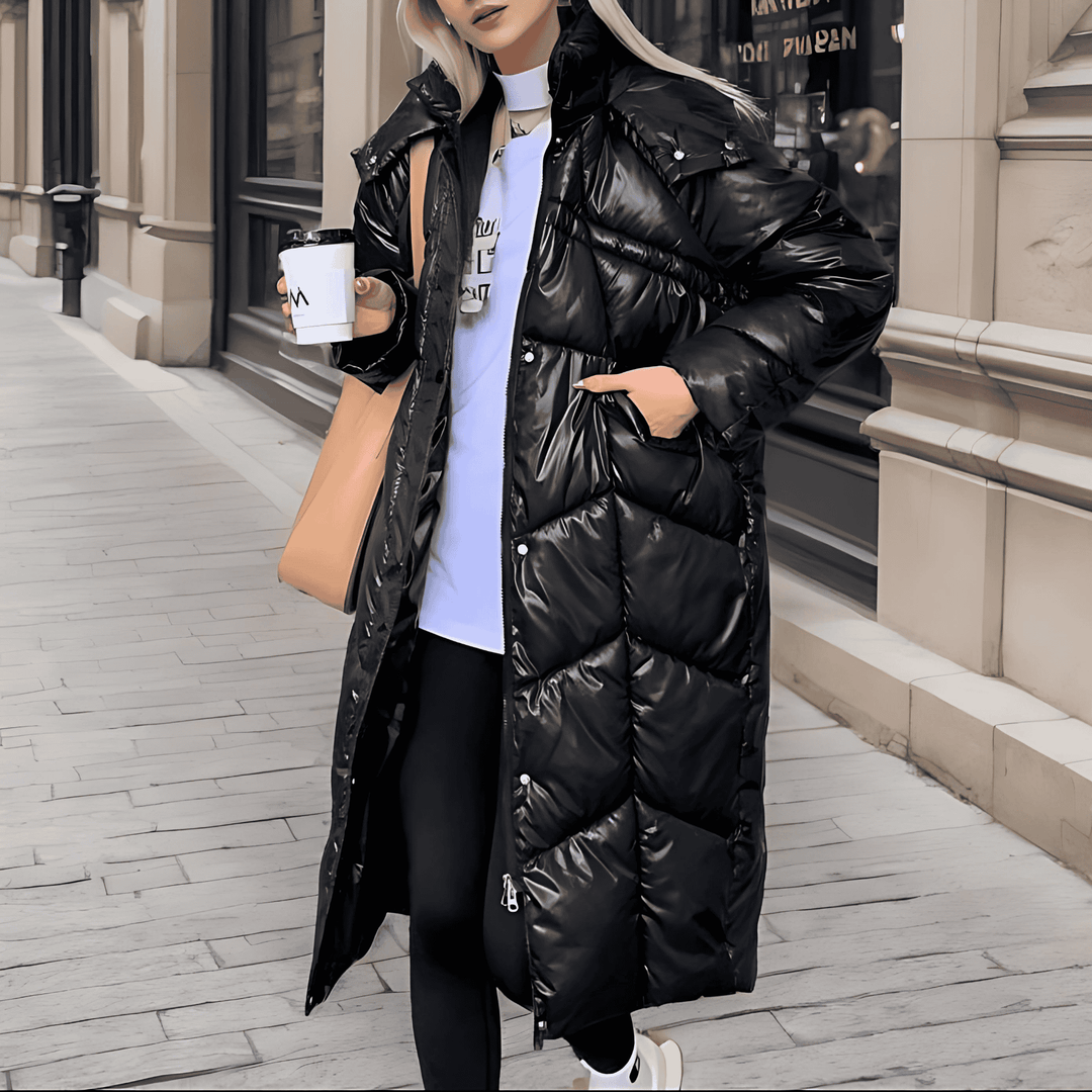 Drune | Damen Isolierte Lange Pufferjacke Relaxed Fit