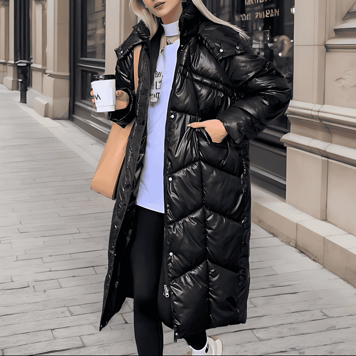 Drune | Damen Isolierte Lange Pufferjacke Relaxed Fit