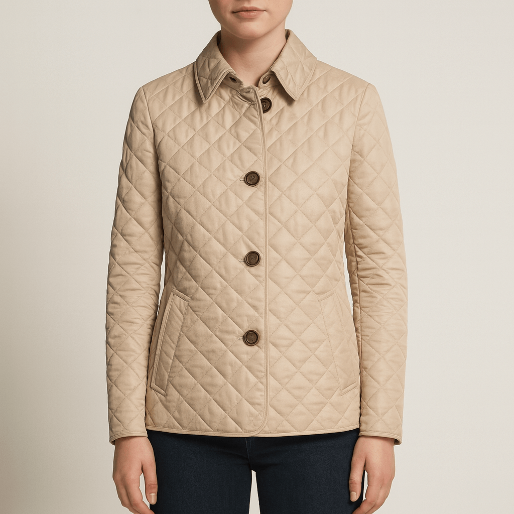Drune | Damen Leicht Gepolsterte Sommerjacke Diamant Strick
