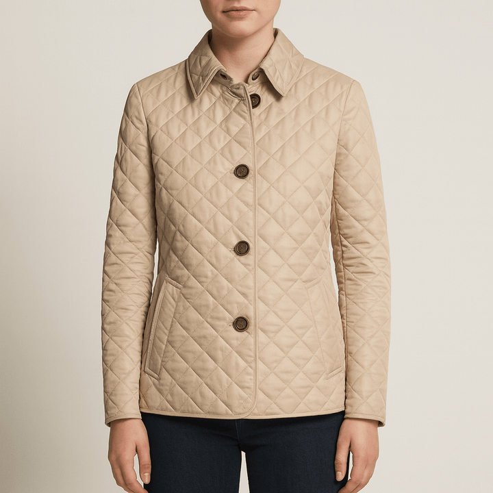 Drune | Damen Leicht Gepolsterte Sommerjacke Diamant Strick