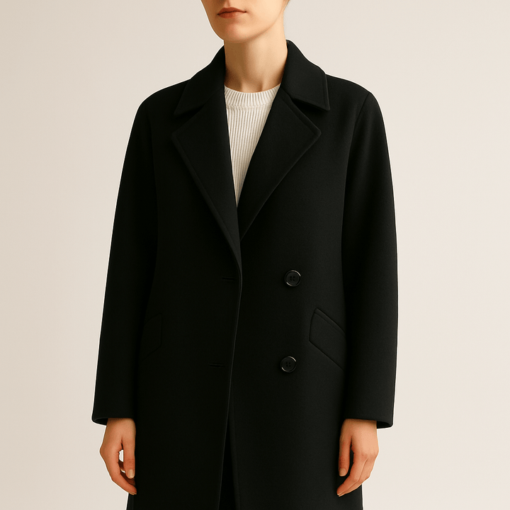 Drune | Damen Lange Winter Trenchcoat mit Taillengürtel