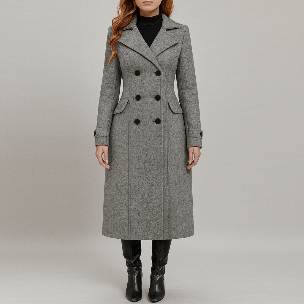 Drune | Damen Lange Winterjacke Doppelgewickelt
