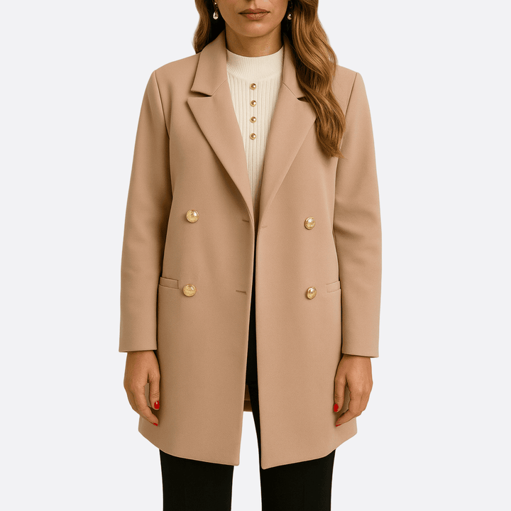 Drune | Damen Oversized Blazer Jacke Doppelknopf Stil