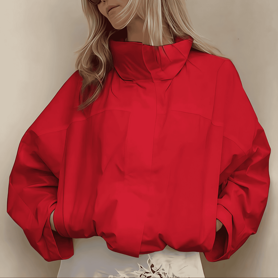 Drune | Damen Übergroße Funktionale Jacke mit Hohem Kragen