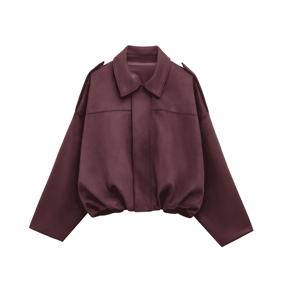 Drune | Damen Oversized Weicher Textil Mantel Moderne Schnitt