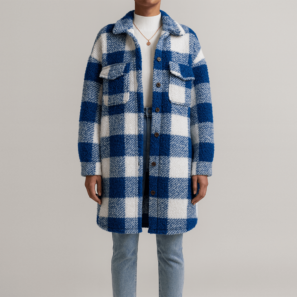 Drune | Damen Oversized Teddy Jacke Gemütlicher Stil