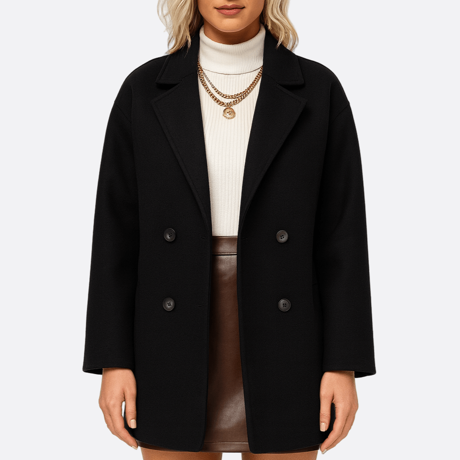 Drune | Damen Relaxed Fit Wollmantel Wendbar