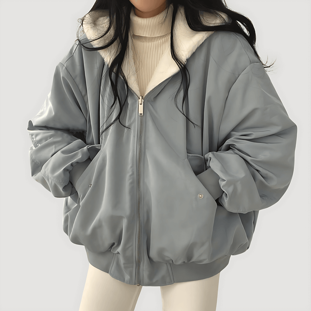 Drune | Damen Sherpa Fleece Teddy Jacke Winterstil