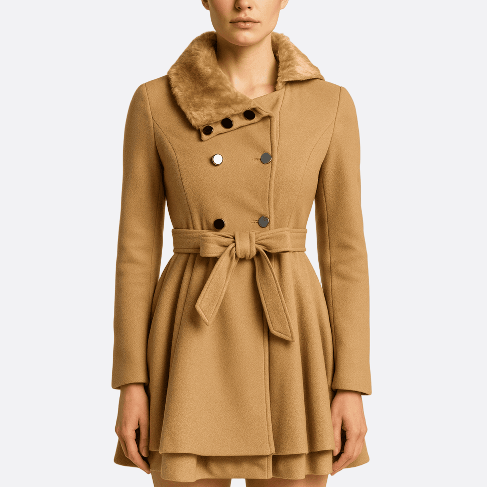 Drune | Damen Stylischer Geknoteter Trenchcoat Raffinierter Stil