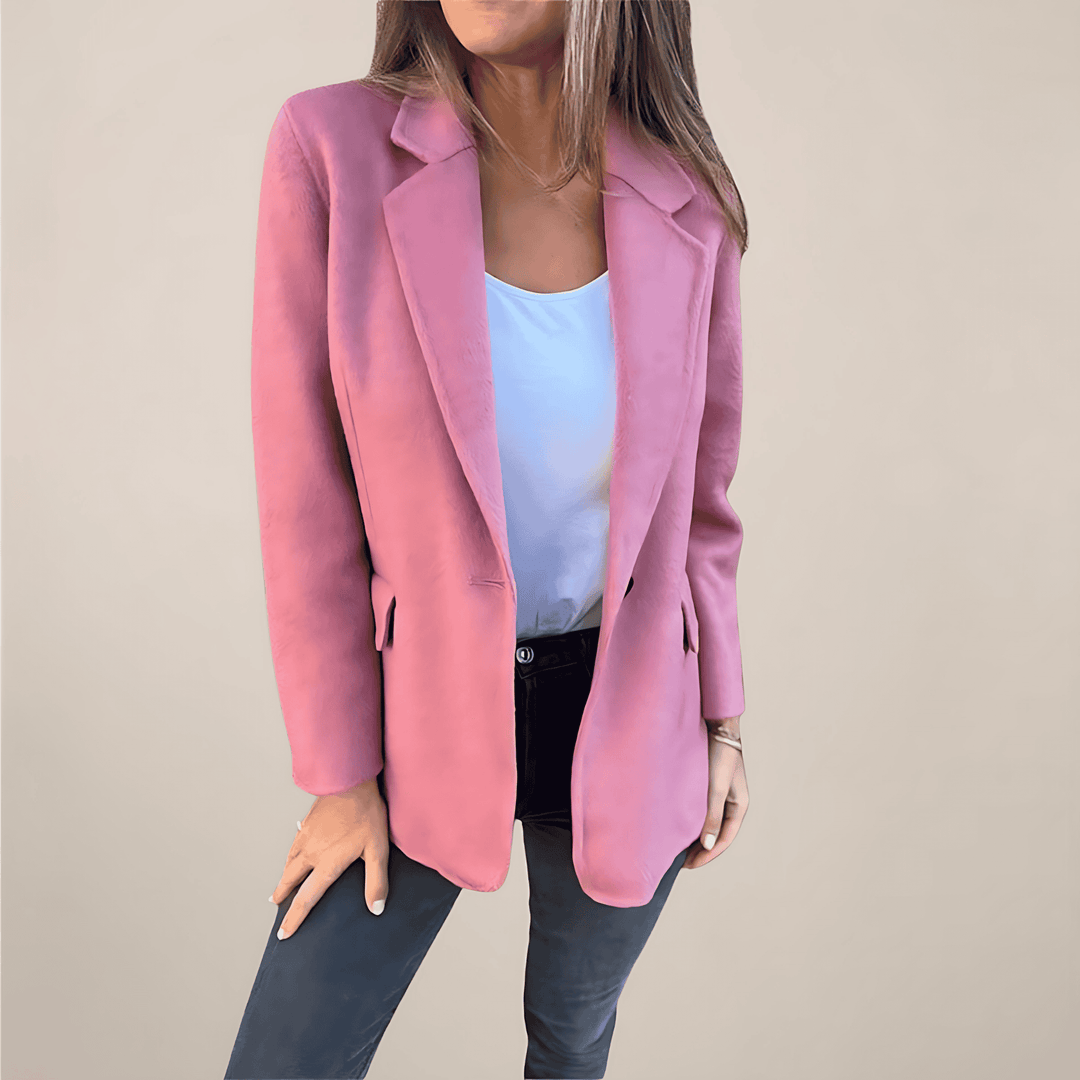 Drune | Damen Tailliertes Blazer Jacke Revers Stil