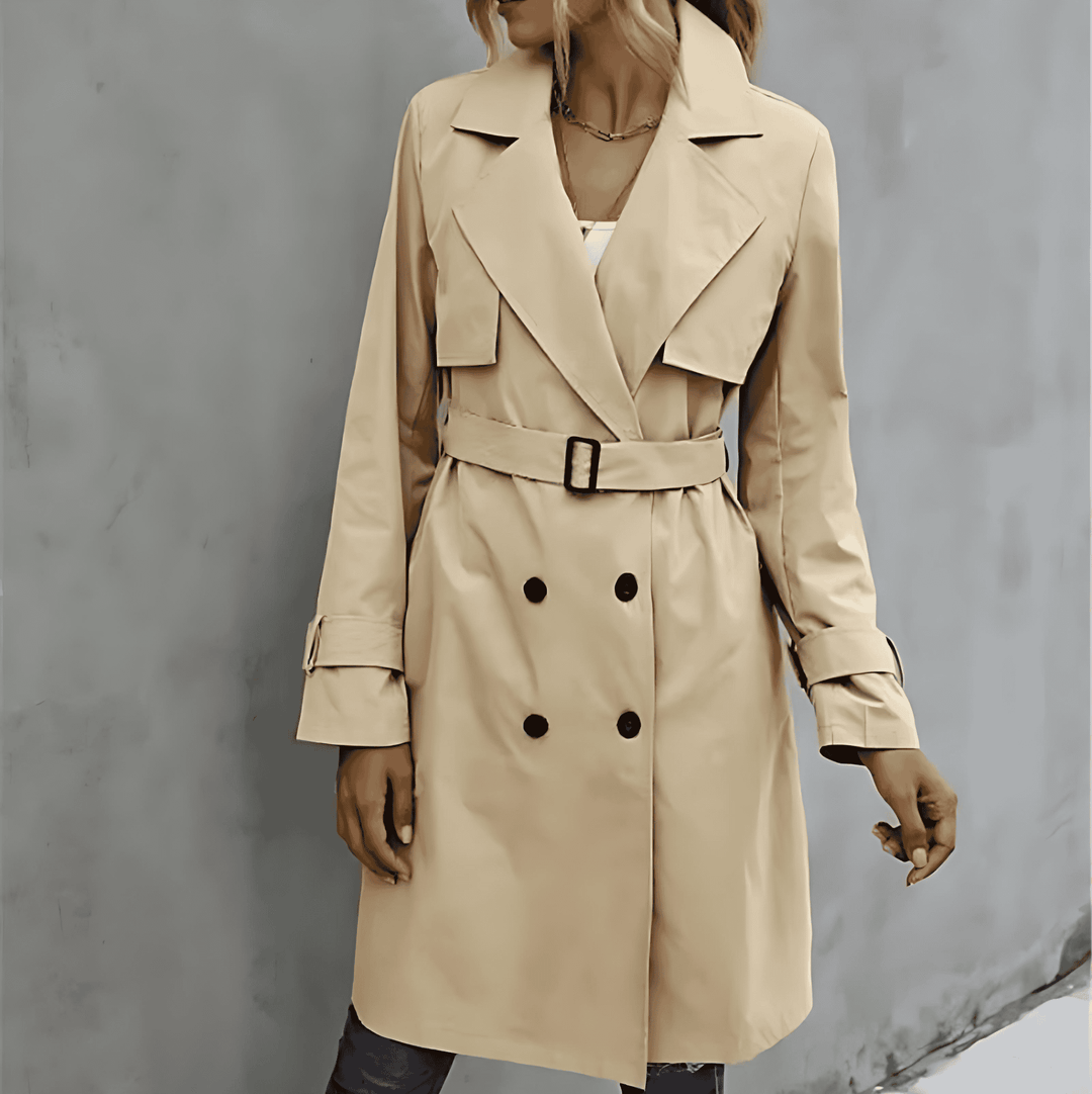 Drune | Damen Trenchcoat Klassisch Zeitlos Stil