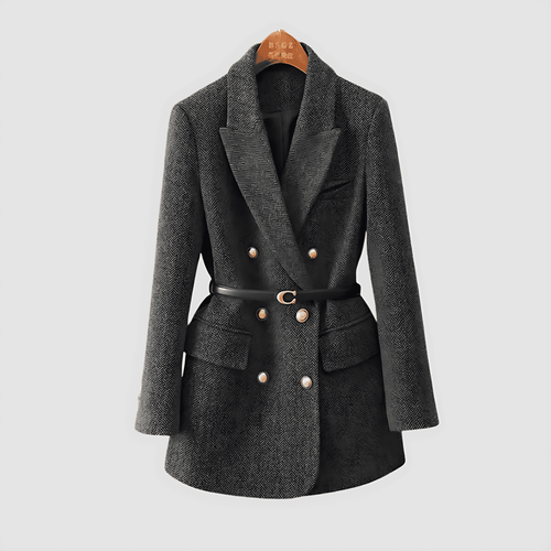 Drune | Damen Tweed Blazer Jack Wendbar & Mit Gürtel