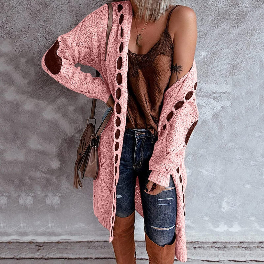 Drune | Stilvoller Damen Cardigan mit Verspielten Details und Langer Passform