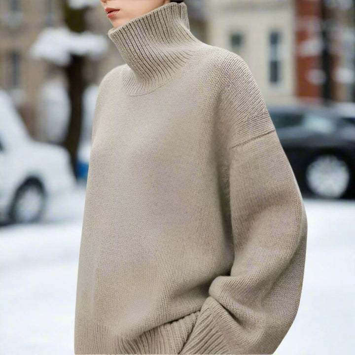 Drune | Rollkragenpullover - Gestrickte Wollmischung - Oversized Fit - Weich und Warm
