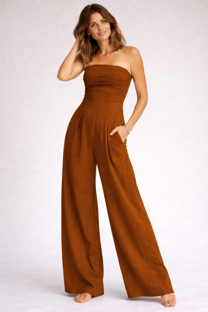 Drune Jumpsuit Damen Off Shoulder elegant schulterfrei